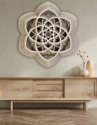 Sentop Drewniana mandala Harmonia wykonana z kilku warstw o wymiarach do 90 x 100 cm