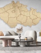 Sentop Drewniana mapa ścienna Czech | 14 elementów