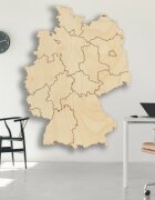 Sentop Drewniana mapa ścienna Niemiec - 16 elementów | DOUU