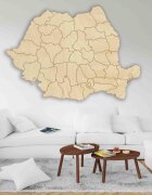 Sentop Drewniana mapa ścienna Romania - ROMA