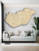 Sentop Drewniana mapa ścienna Węgier - 40 sztuk | M005