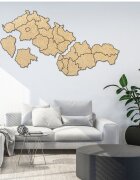 Sentop Drewniana mapa Słowacji i Czech - PUZZLE