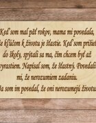 Sentop Drewniany napis z tekstem - Klucz do życia |