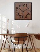 Sentop Drewniany zegar ścienny - | HDFK024 | orzech wenge