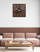 Sentop Drewniany zegar ścienny - | HDFK031 | orzech wenge