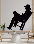 Sentop Elegancki drewniany obrazek na ścianę - KOWBOJ |