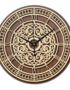 Sentop Elegancki drewniany zegar ścienny - | PR0463 | dwuwarstwowy