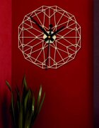 Sentop Geometryczny zegar ścienny ze sklejki drewnianej - CUDO