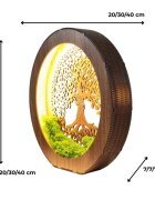 Sentop Lampa LED Drzewo Życia z drewna i mchu | ZIVENA