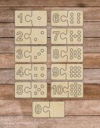Sentop Wkład drewniany Montessori dla dzieci - dwuczęściowy DOMINO |
