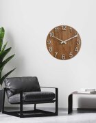 Sentop Zegar ścienny dębowy z cyframi arabskimi | DOMODRA