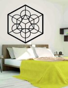 Stylesa Drewniany obraz geometryczny na ścianie żniwa