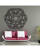 Stylesa Geometryczne malowanie na ścianie drewnianej sklejki