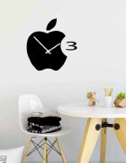 Stylesa Zegar ścienny plastikowy w kuchni APPLE 35x35 cm