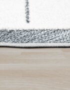 teppich.pl Dywan dziecięcy do wnętrz i na zewnątrz Twitara szary 120 cm okrągły