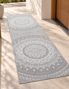 teppich.pl Dywan wewnętrzny i zewnętrzny Breezy szary 80x250 cm