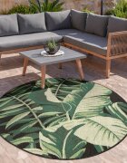 teppich.pl Dywan wewnętrzny i zewnętrzny Ostenza czarny 120 cm okrągły