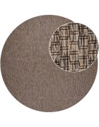 teppich.pl Dywan wewnętrzny i zewnętrzny Venezia taupe 160 cm okrągły