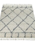 teppich.pl Dywan z wysokim włosiem Nadori krem 60x100 cm
