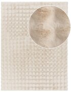teppich.pl Dywanik futrzany Arnia krem 80x150 cm