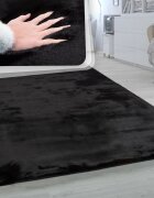 teppich.pl Dywanik futrzany Fluffy czarny 200x290 cm