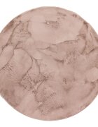 teppich.pl Dywanik futrzany Fluffy różowy 200 cm okrągłe
