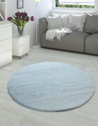 teppich.pl Dywanik futrzany Fluffy turkusowy 200 cm okrągłe