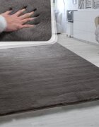 teppich.pl Dywanik futrzany Fluffy węgiel drzewny 100x200 cm