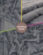 teppich.pl Kocyk Arnia antracyt 150x200 cm