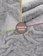 teppich.pl Kocyk Fluffy szary 200x240 cm