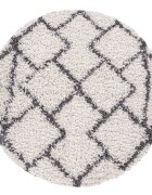 teppich.pl Kudłaty dywan Kalea beżowy 80 cm okrągły
