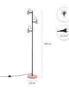 teppich.pl Lampa stojąca Orim brązowy
