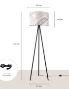 teppich.pl Lampa stojąca Rica ciemnozielony
