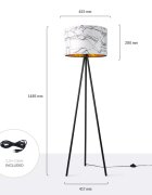 teppich.pl Lampa stojąca Rica złoto
