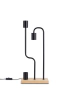 teppich.pl Lampa stołowa Keral brązowy