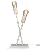 teppich.pl Lampa stołowa Lunia biały