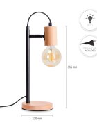 teppich.pl Lampa stołowa Orim brązowy