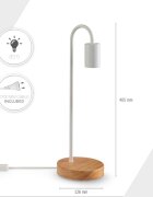 teppich.pl Lampa stołowa Walen biały