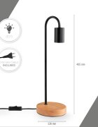 teppich.pl Lampa stołowa Walen czarny