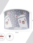 teppich.pl Lampa sufitowa Loro jasnoszary