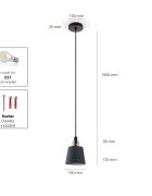 teppich.pl Lampa wisząca Diaz ciemnoszary