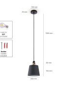 teppich.pl Lampa wisząca Diaz ciemnoszary