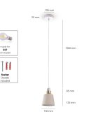 teppich.pl Lampa wisząca Diaz kremowobiały