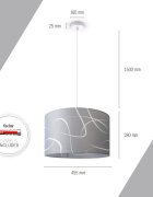 teppich.pl Lampa wisząca Glow jasnoszary