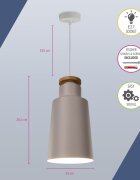 teppich.pl Lampa wisząca Jace biały