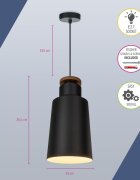 teppich.pl Lampa wisząca Jace czarny