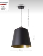 teppich.pl Lampa wisząca Jason czarny