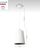 teppich.pl Lampa wisząca Jason jasnoszary