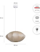 teppich.pl Lampa wisząca Klare beżowy