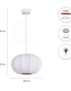 teppich.pl Lampa wisząca Klare biały